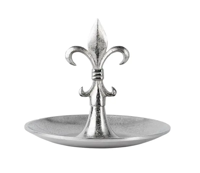 Etagere „Lilie“ Silber aus Aluminium 31 cm