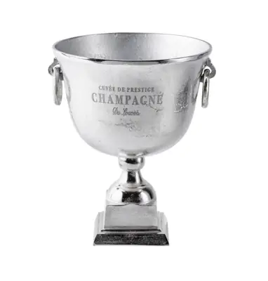 Champagnerkühler „Champagne“ auf Standfuß Aluminium Silber