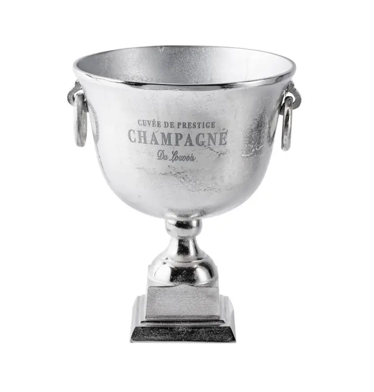 Champagnerkühler „Champagne“ auf Standfuß Aluminium Silber