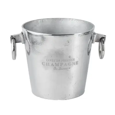 Champagnerkühler rund Aluminium Silber S 20 cm