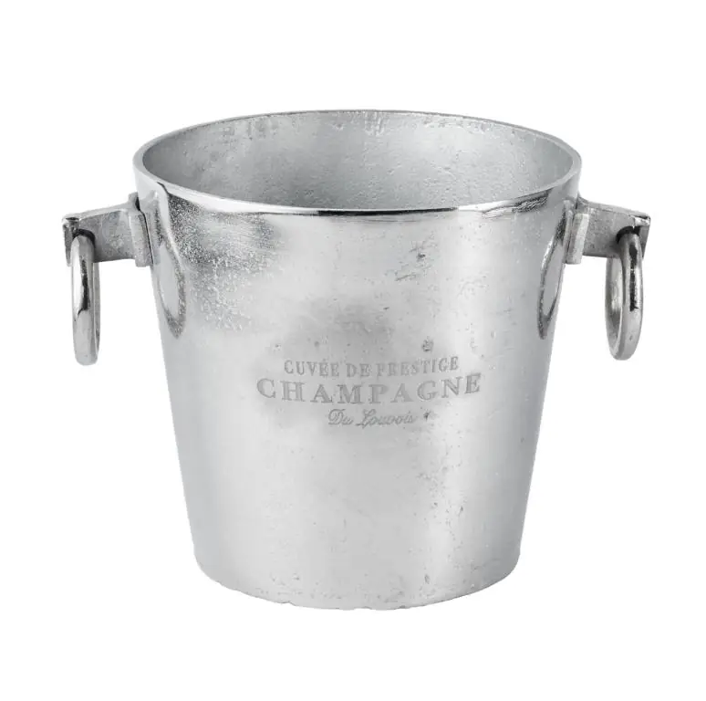Champagnerkühler rund Aluminium Silber S 20 cm