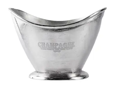 Champagnerkühler „Champagne 1861“ Raw Aluminium Silber oval