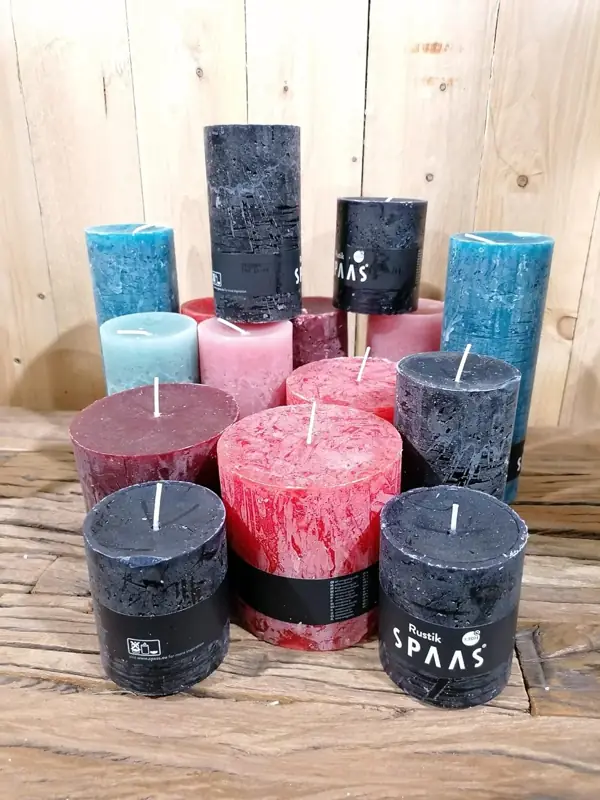 Stumpenkerzen Rustic B-Ware 3 kg Mischpaket von Spaas