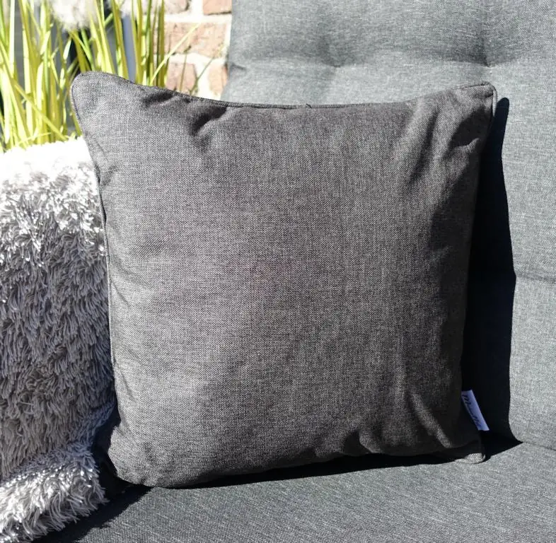 Outdoor-Kissen Anthrazit 45 × 45 cm inkl. Füllung