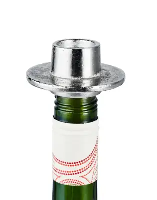 Flaschen-Kerzenhalter für Stabkerzen Aluminium Silber – 10 Stück