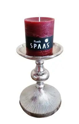 Kerzenständer Silber für Stumpenkerzen 17 cm