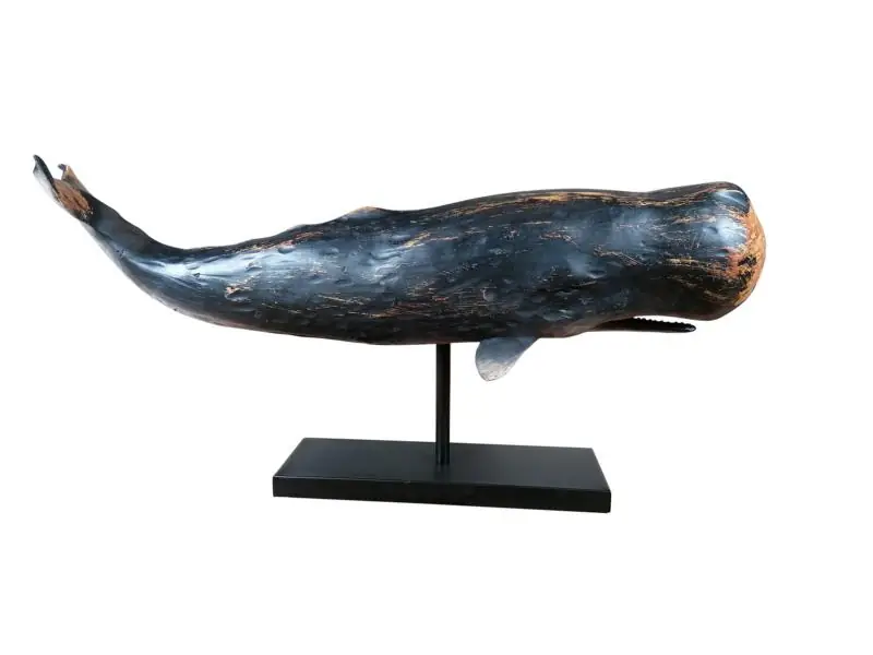 Wal-Figur XXL Blau auf Standfuß 77 cm