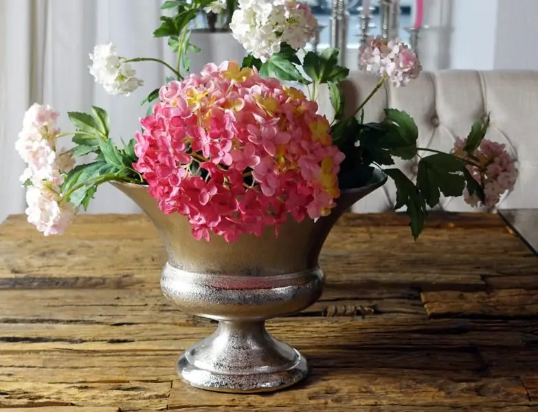 Kelchvase oval Aluminium Silber S 30 cm