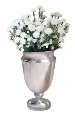Vase XL Aluminium Silber 66 cm