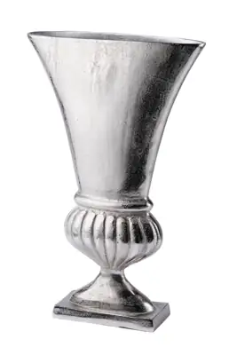 Pokalvase L Aluminium Silber 50 cm