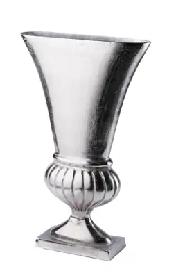 Pokalvase XL Aluminium Silber 58,5 cm