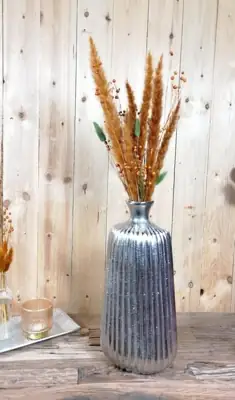 Vase Aluminium Silber 39 cm