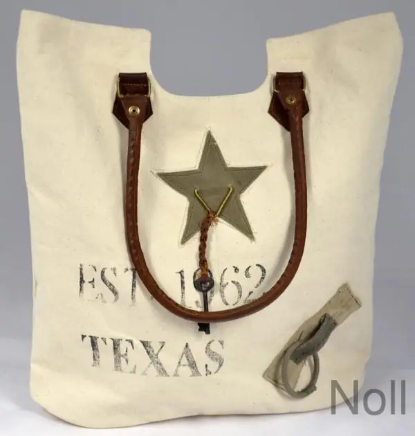 Canvas Shopper Texas mit Lederapplikationen – Colmore