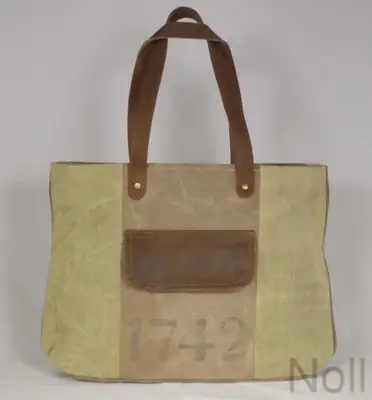 Canvas Shopper 1742 mit Lederapplikationen – Colmore