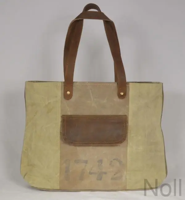 Canvas Shopper 1742 mit Lederapplikationen – Colmore