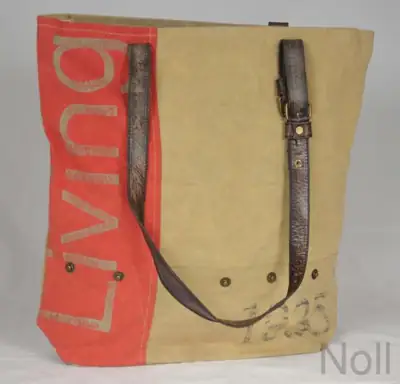 Canvas Shopper Living mit Lederapplikationen – Colmore