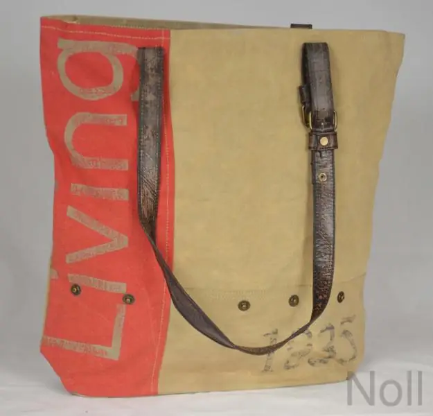 Canvas Shopper Living mit Lederapplikationen – Colmore