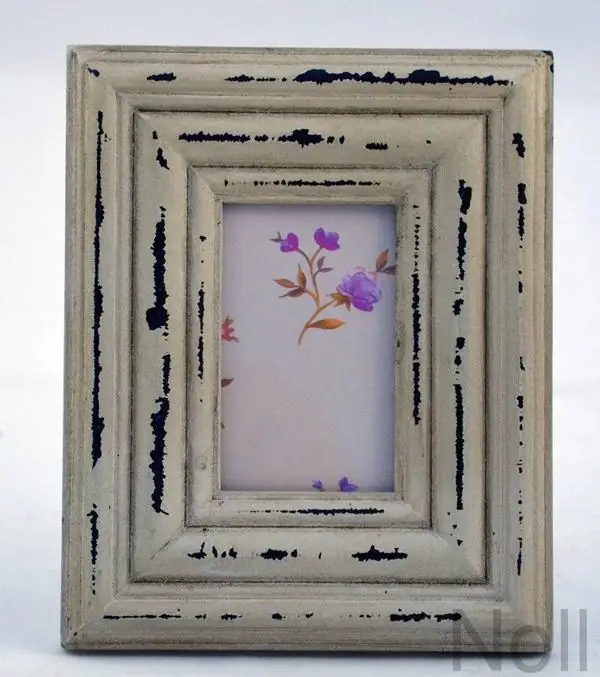 Bilderrahmen Landhausstil Holz 13,5 × 11 cm – Foto 6,5 × 4 cm