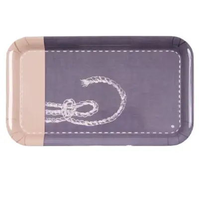 Tablett Maritim Blau Kunststoff von Clayre & Eef 32 × 19 cm