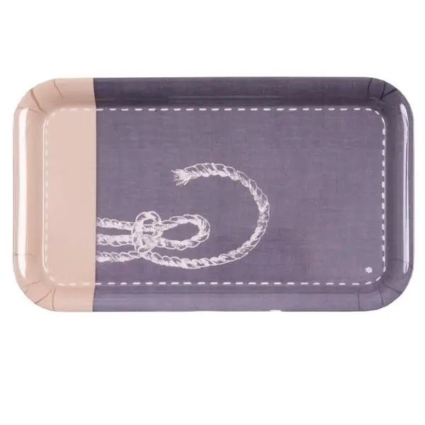 Tablett Maritim Blau Kunststoff von Clayre & Eef 32 × 19 cm