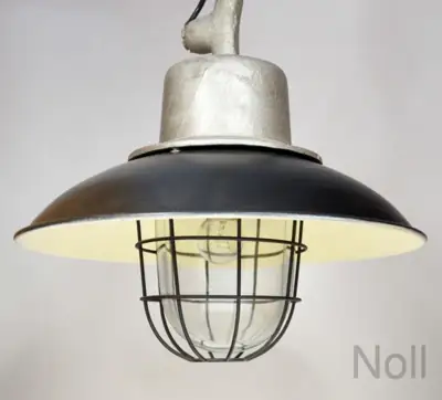 Deckenlampe Industrial Schwarz mit Gitter Colmore Ø 39 cm E27