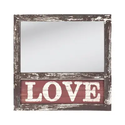Wandspiegel LOVE Clayre & Eef Holz 40 × 40 cm