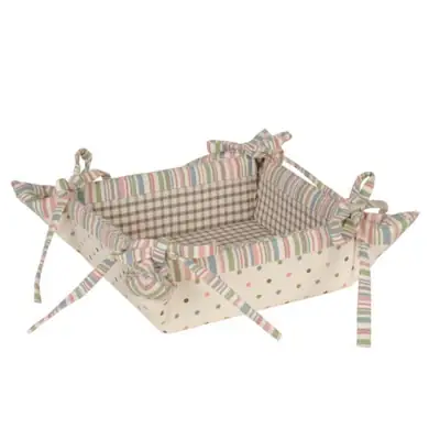 Brotkorb mit Punkten und Wendefunktion Clayre & Eef 35 × 35 cm