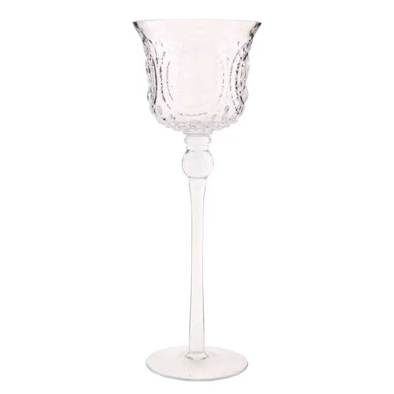 Teelichthalter Glas mit Verzierungen Clayre & Eef Large Ø 11 cm