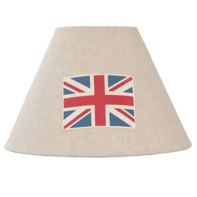 Lampenschirm Flagge Beige Baumwolle Clayre & Eef Ø 25 × 18 cm