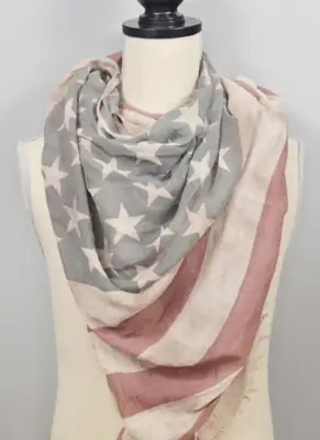 Schal „USA“ mit Sternen und Streifen 90 × 180 cm
