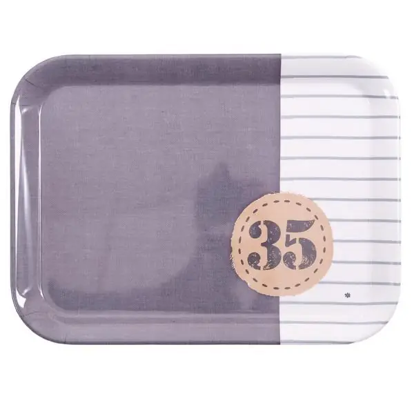 Tablett Maritim Large Kunststoff von Clayre & Eef 48 × 29,5 cm