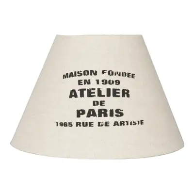 Lampenschirm Paris Beige Baumwolle Clayre & Eef Ø 22 × 14 cm