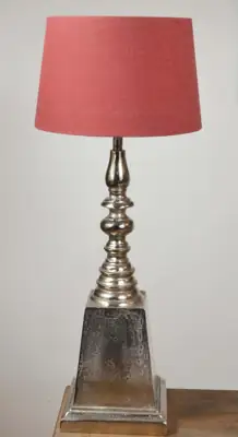 Tischlampe massiv aus Aluminium mit Lampenschirm 74,5 cm – Colmore