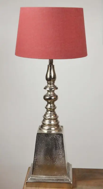 Tischlampe massiv aus Aluminium mit Lampenschirm 74,5 cm – Colmore