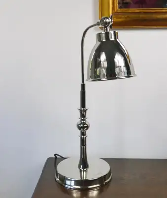 Bürolampe Aluminium Silber 49 cm mit drehbarem Schirm – Colmore
