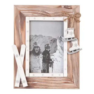 Bilderrahmen Landhausstil Holz 18 × 23 cm – Foto 10 × 15 cm