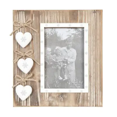 Bilderrahmen Landhausstil Holz 20 × 22 cm – Foto 10 × 15 cm