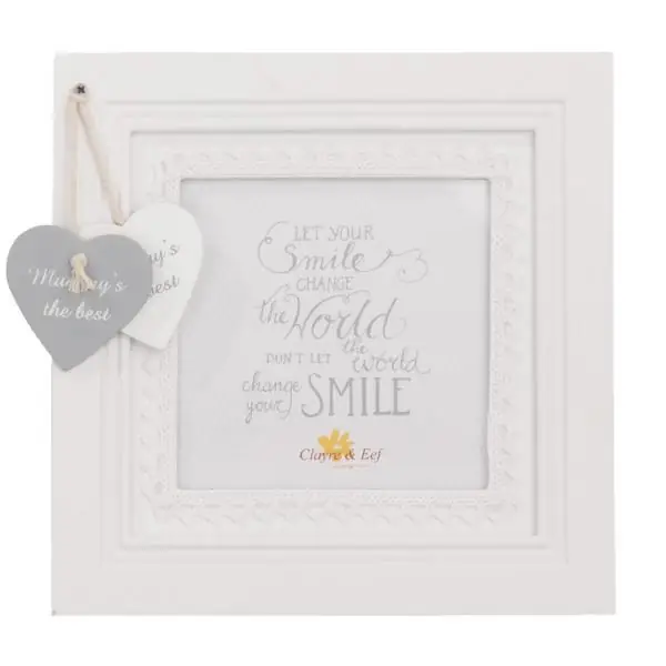 Bilderrahmen Herz Landhausstil 18 × 18 cm – Clayre & Eef