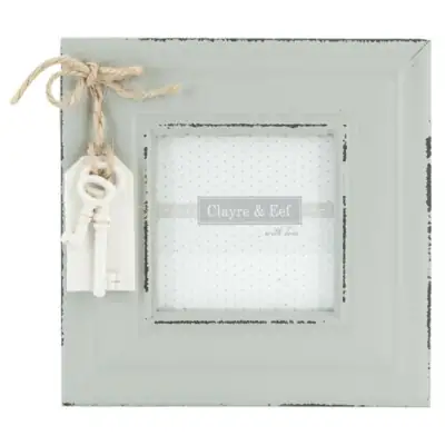 Bilderrahmen Shabby Chic Holz 14 × 14 cm – Foto 7,5 × 7,5 cm