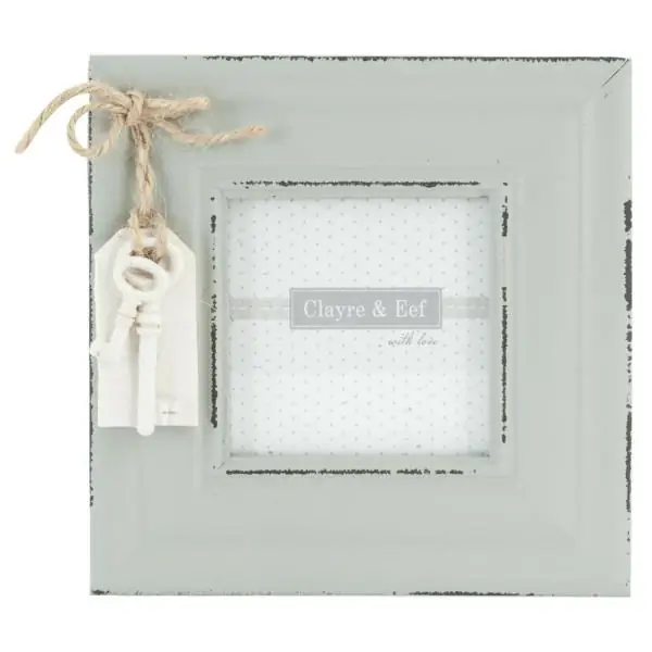 Bilderrahmen Shabby Chic Holz 14 × 14 cm – Foto 7,5 × 7,5 cm
