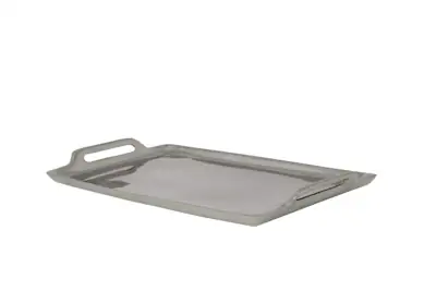 Tablett modernes Design Metall Nickel L von Light & Living 30 × 18 cm