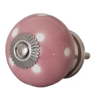 Möbelknauf Rosa aus Keramik Ø 4 cm – Clayre & Eef