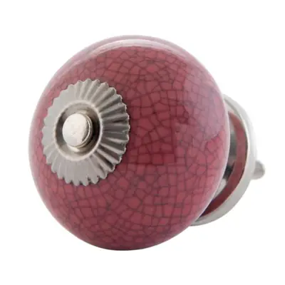 Möbelknauf Keramik Rot Ø 4 cm – Clayre & Eef