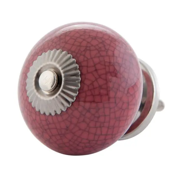 Möbelknauf Keramik Rot Ø 4 cm – Clayre & Eef