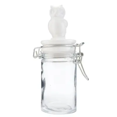 Kleines Vorratsglas Eule Clayre & Eef 5 × 4 × 13 cm, 0,075 l