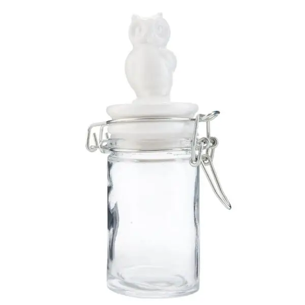 Kleines Vorratsglas Eule Clayre & Eef 5 × 4 × 13 cm, 0,075 l