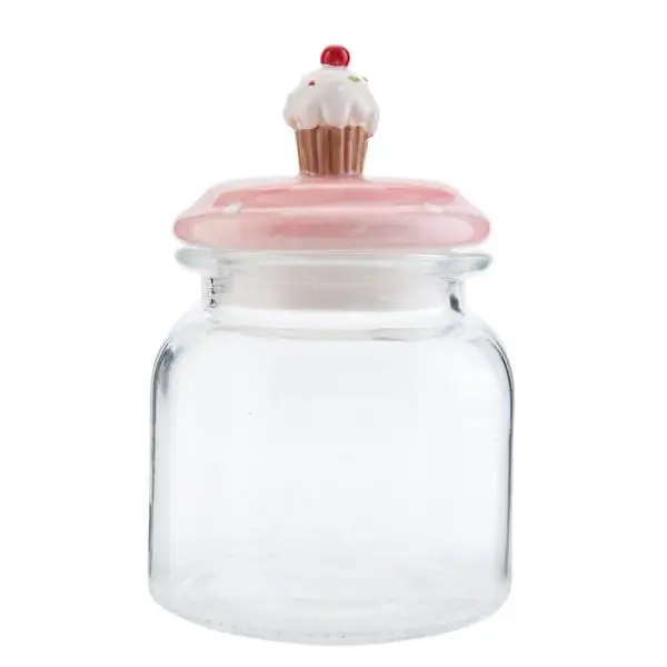 Vorratsglas Cupcake Clayre & Eef rund Ø 11 × 17 cm, 0,6 l