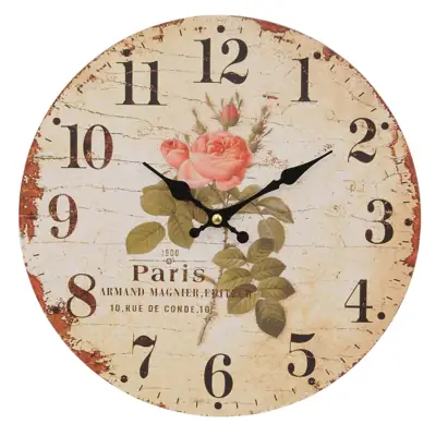 Wanduhr Rose Ø 29 cm – Clayre & Eef