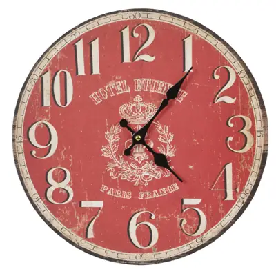 Wanduhr „Hotel Etienne“ Ø 34 cm – Clayre & Eef