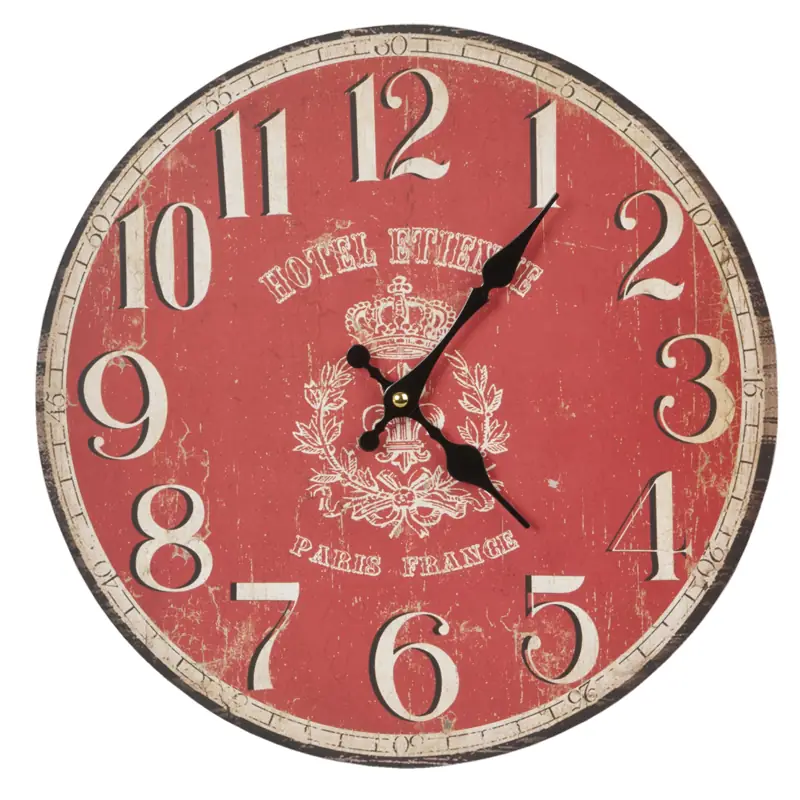 Wanduhr „Hotel Etienne“ Ø 34 cm – Clayre & Eef